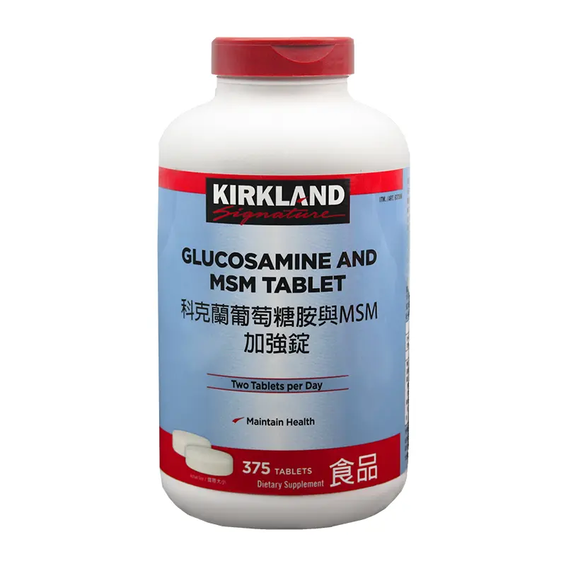 Kirkland Signature Glucosamine HCl with MSM 375 Tablets