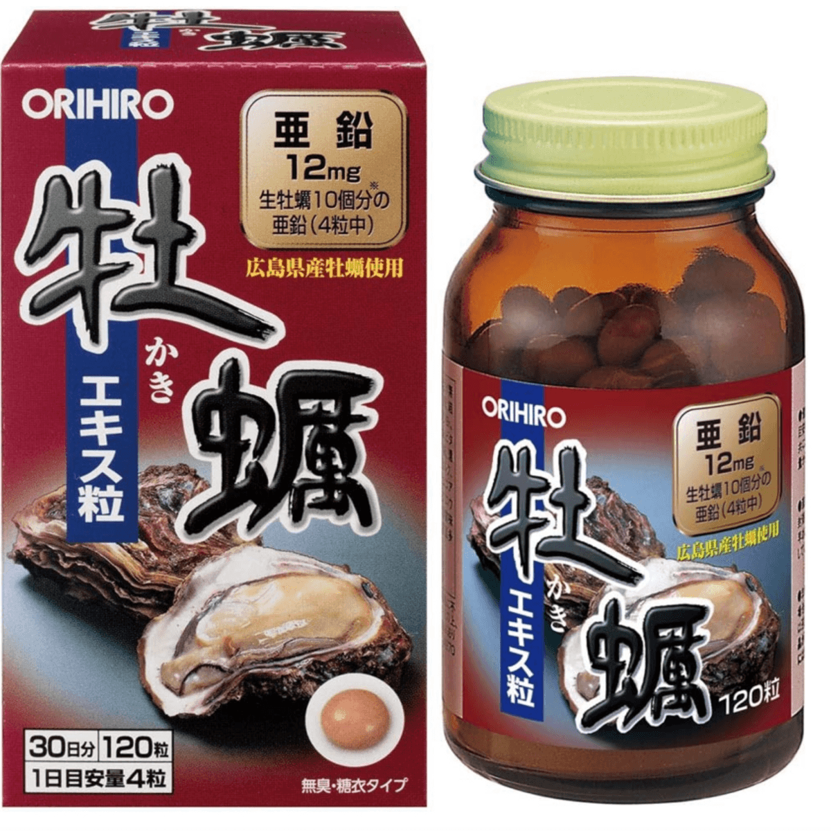 Orihiro Zinc & Oyster Extract 120 Tablets