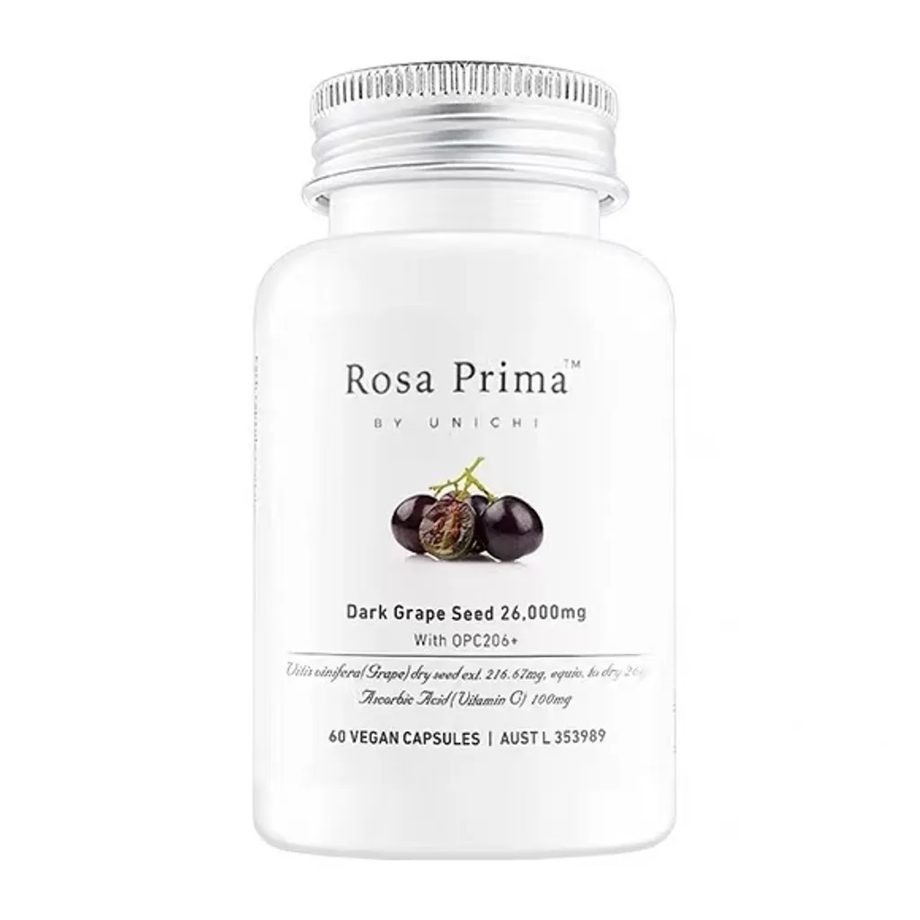Unichi Rosa Prima Grape Seed 26000mg 60 Capsules