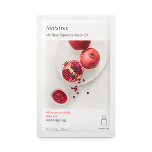 Mặt nạ innisfree My Real Squeeze Mask-Pomegranate 20ml( Thạch lựu)
