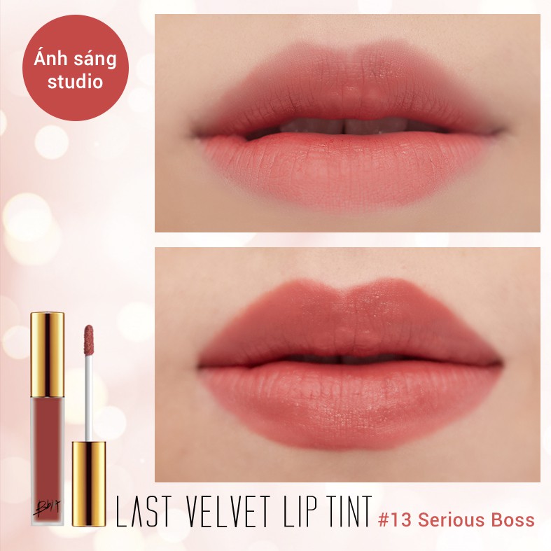 Son Kem Lì BBia Last Velvet Lip Tint Version 3 Màu 13 #Serious Boss: Cam Đào - 美好 MeiHao