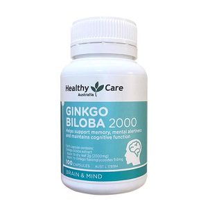Viên Uống bổ não Ginkgo Biloba Healthy Care Úc 2000mg