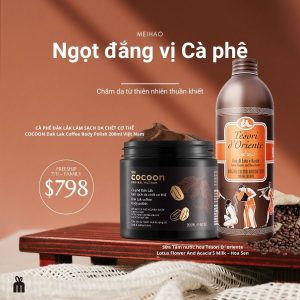 Combo Hè siêu Hot: Sữa tắm nước hoa Tesori + tẩy tế bào chết cơ thể cà phê Cocoon Việt Nam