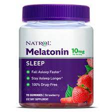 Kẹo dẻo Natrol Melatonin Sleep 10mg per Serving Gummies 90 viên hỗ trợ cải thiện giấc ngủ của Mỹ