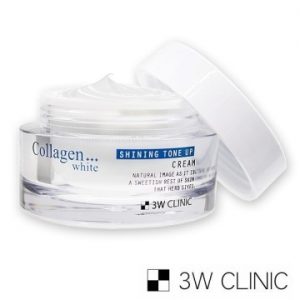 Kem dưỡng trắng da xóa mờ vết thâm 3W Clinic Collagen+++ White Shining Tone Up Cream 50g